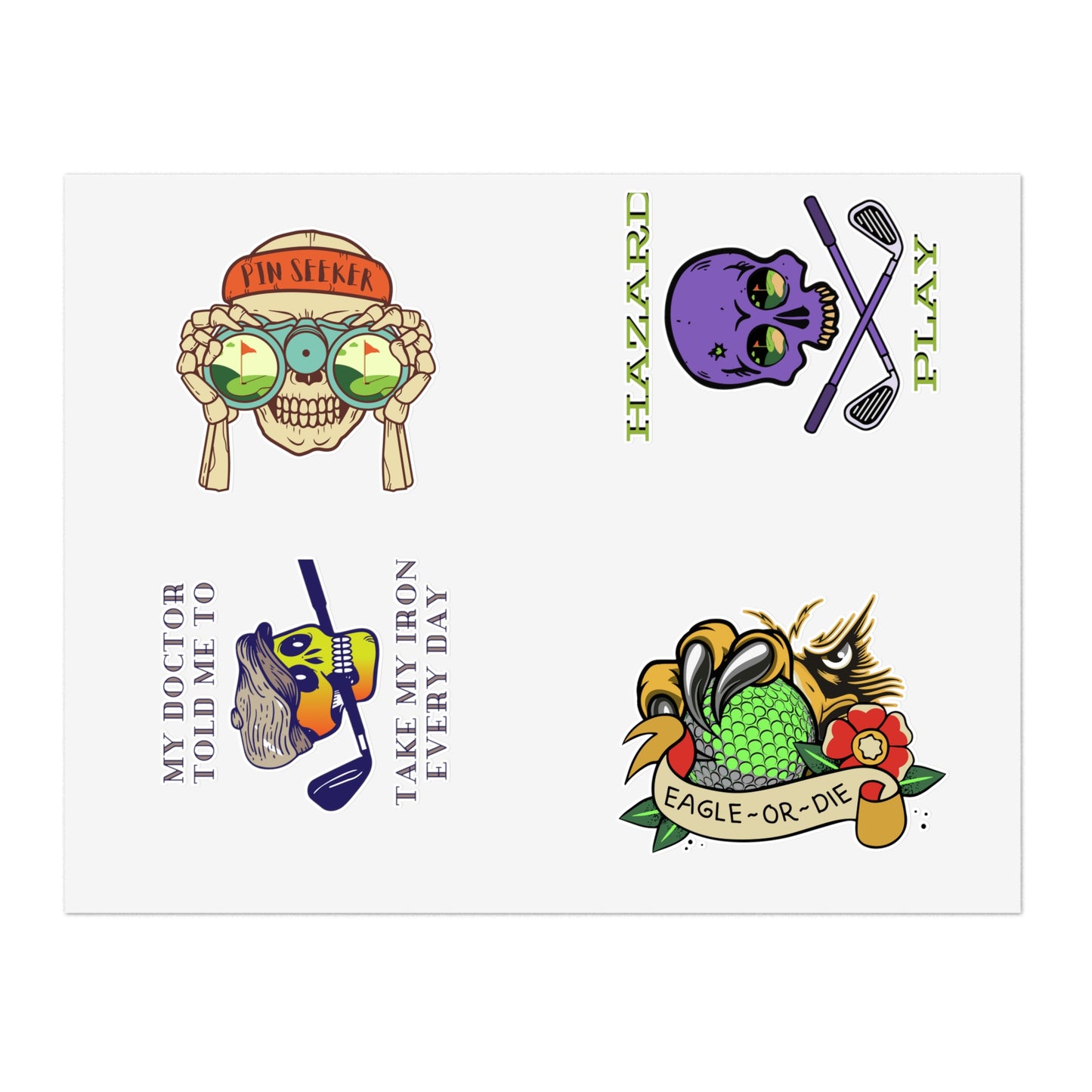 Motley Golf Sticker Sheet A