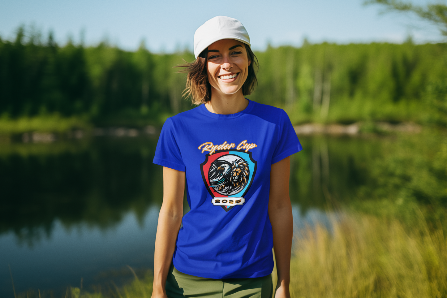 Ryder Cup T-Shirt – Bold Eagle vs Lion Golf Graphic Tee, USA vs Europe Golf Shirt