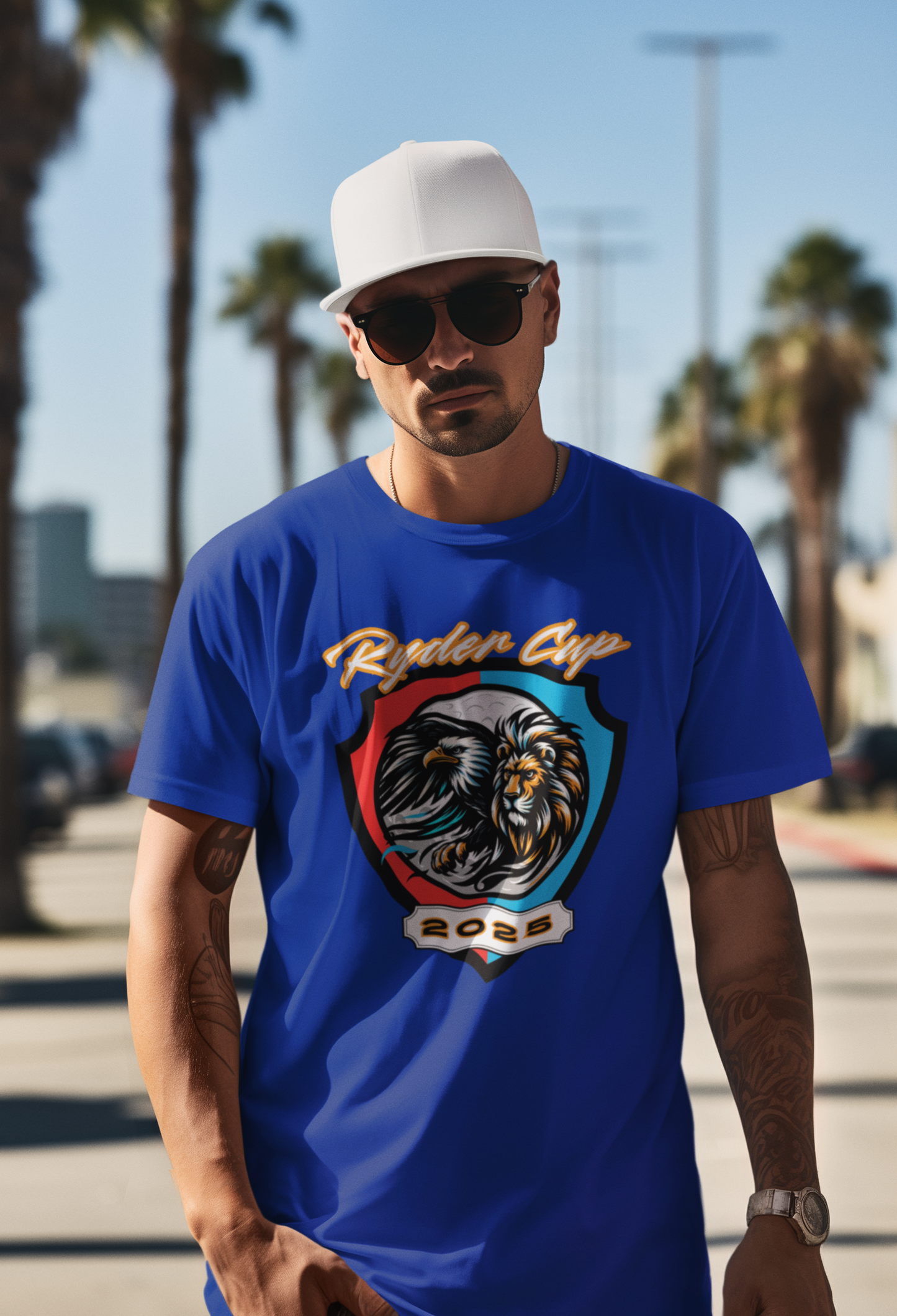 Ryder Cup T-Shirt – Bold Eagle vs Lion Golf Graphic Tee, USA vs Europe Golf Shirt