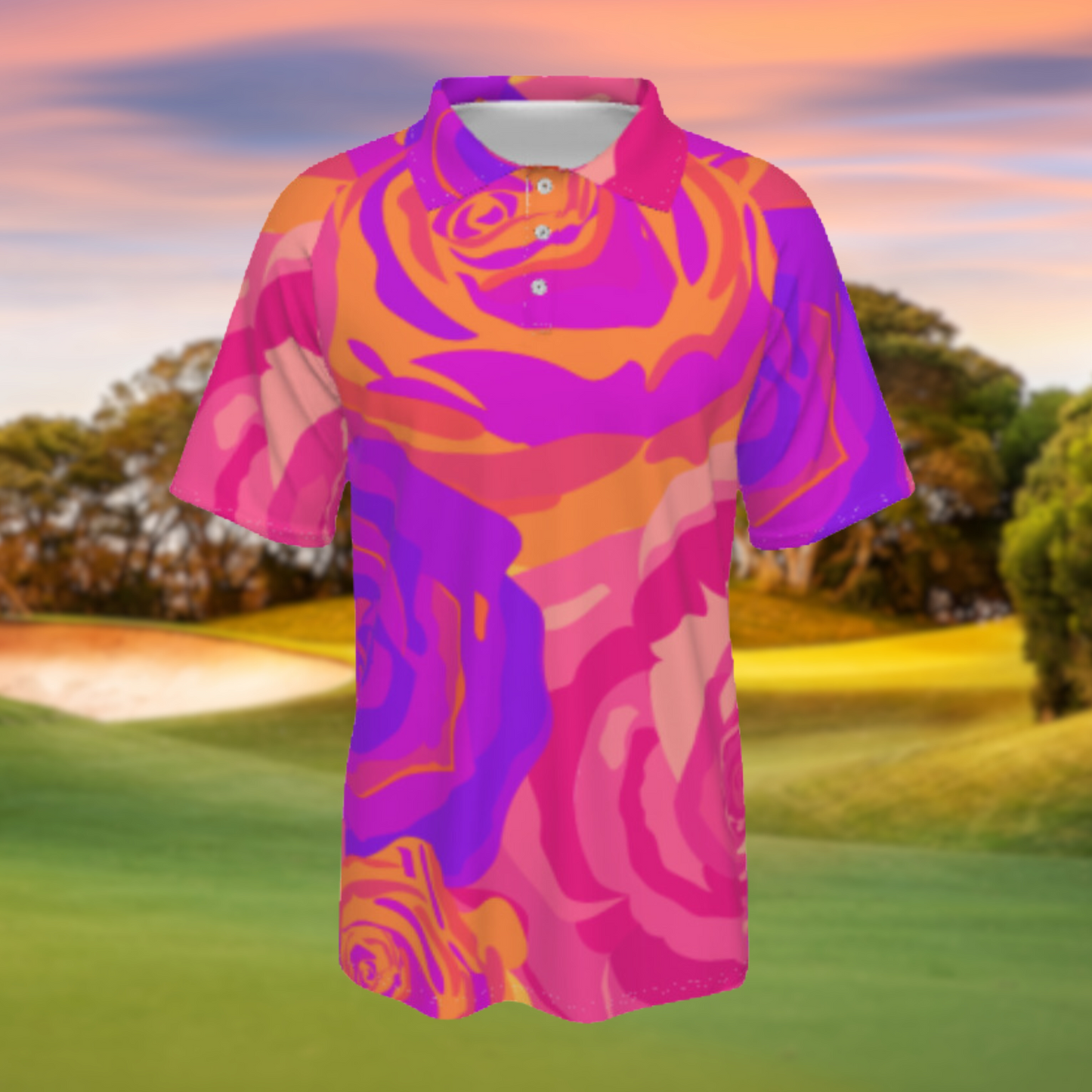 Desert Rose Short Sleeve Golf Polo