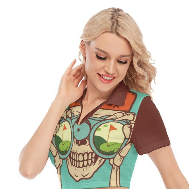Pin Seeker Golf Polo Crop