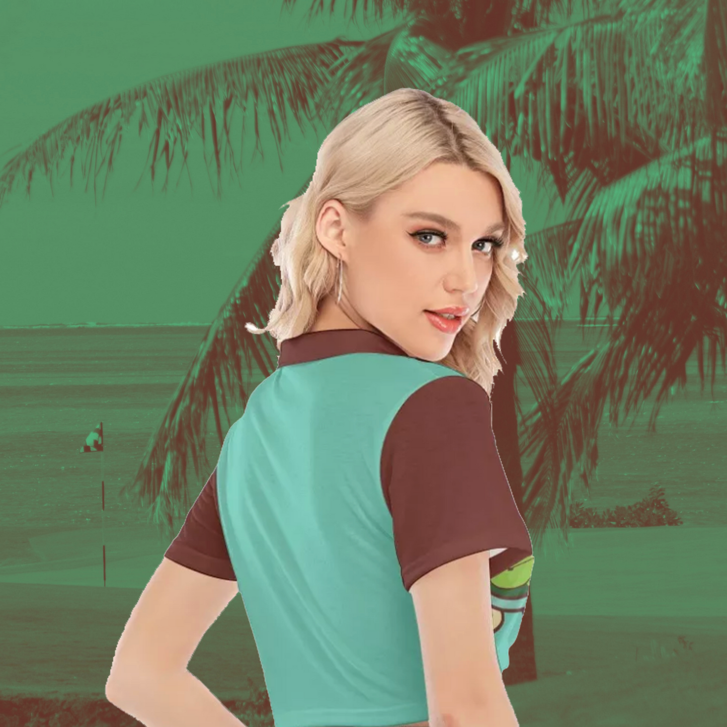 Pin Seeker Golf Polo Crop
