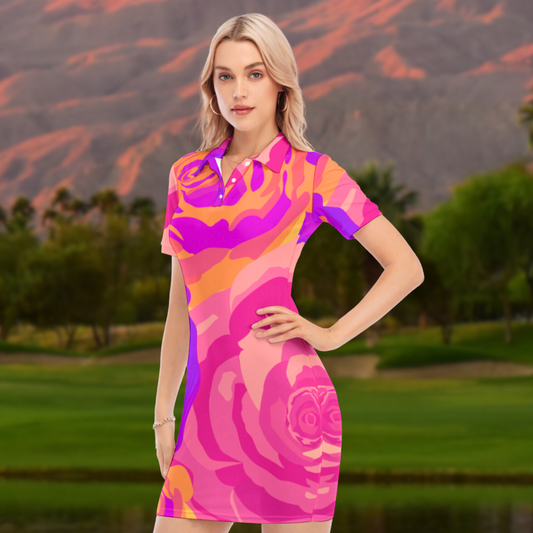 Desert Rose Polo Golf Dress