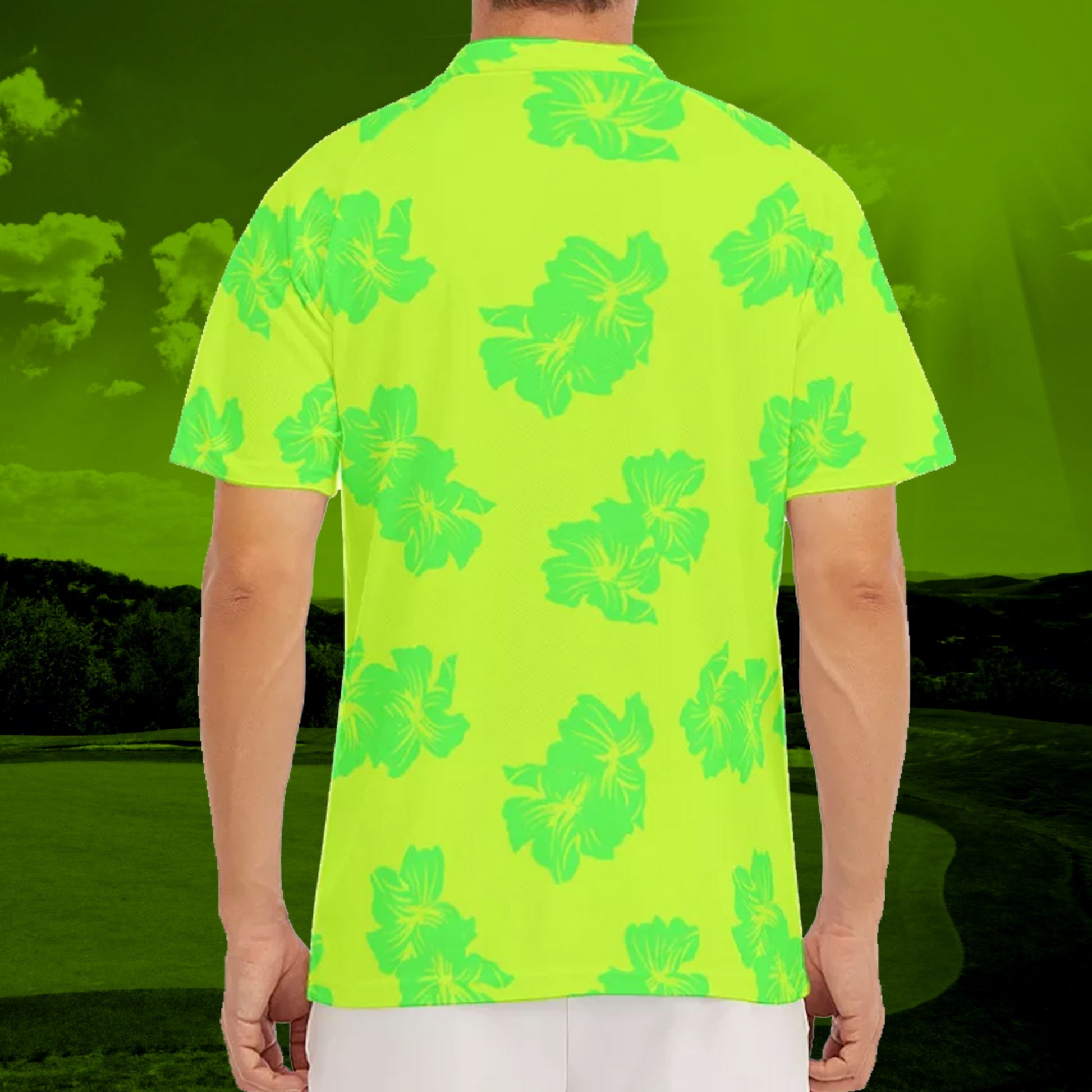 Lime green golf best sale polo